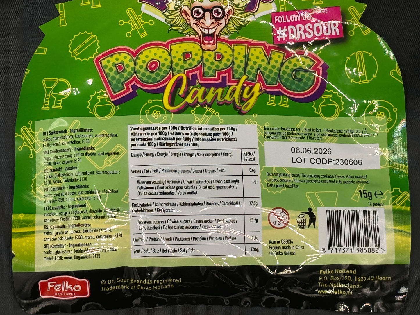 Dr. Sour Popping Candy